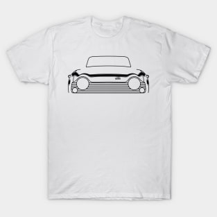 Triumph TR250 classic car outline graphic with stripes (black) T-Shirt